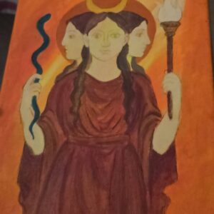 "Hekate Triformis" - Hand Crafted Mixed Media Spiritual Artwork