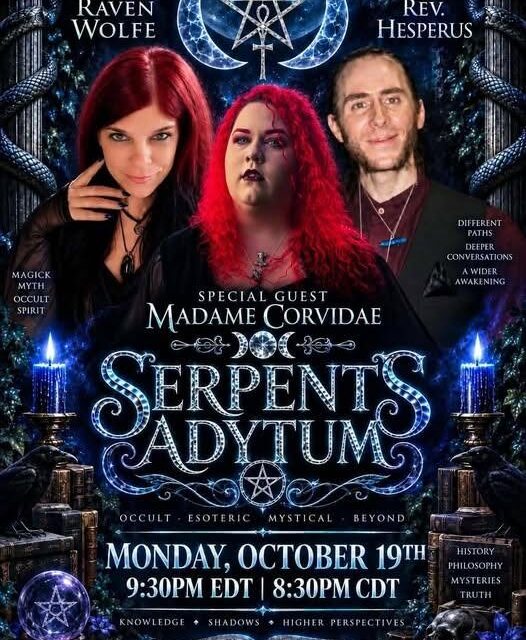 Madame Corvidae appears on Serpents Adytum